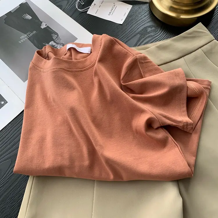 Women's Summer T-Shirt Solid Color Base Super Soft - Image 3