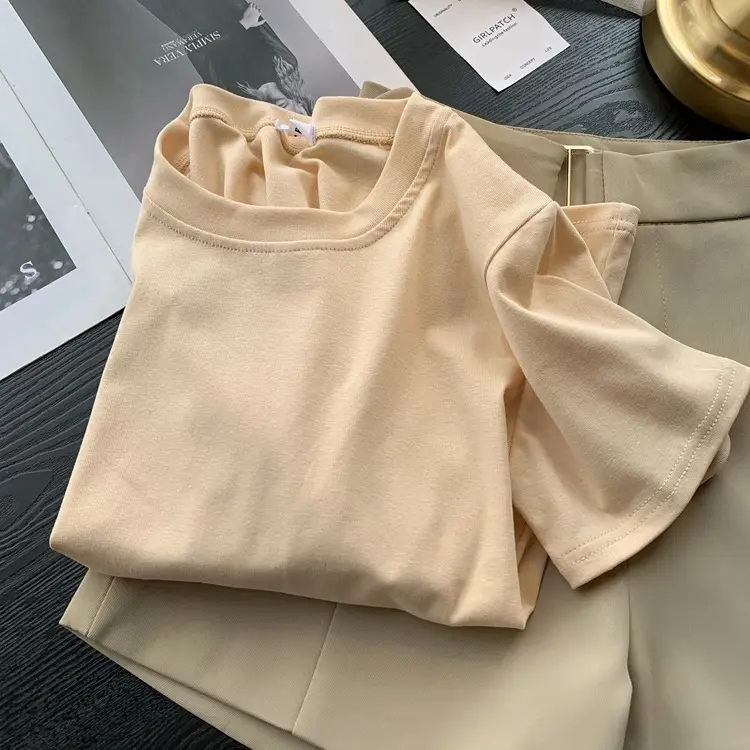 Women's Summer T-Shirt Solid Color Base Super Soft - Image 6