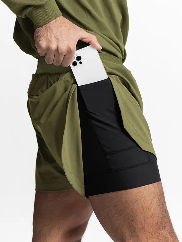 Men's Black Summer Shorts with Multi-Pocket Design - Image 15