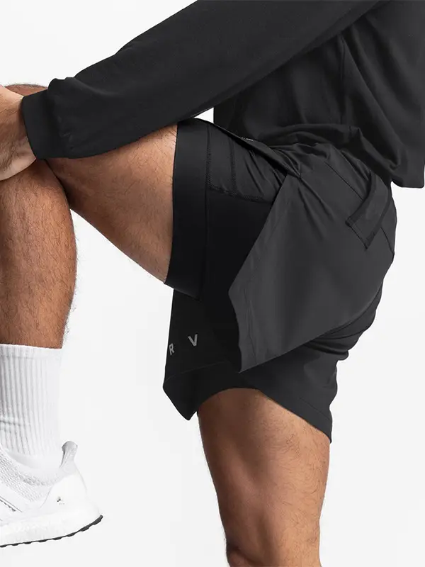 Men's Black Summer Shorts with Multi-Pocket Design - Image 16