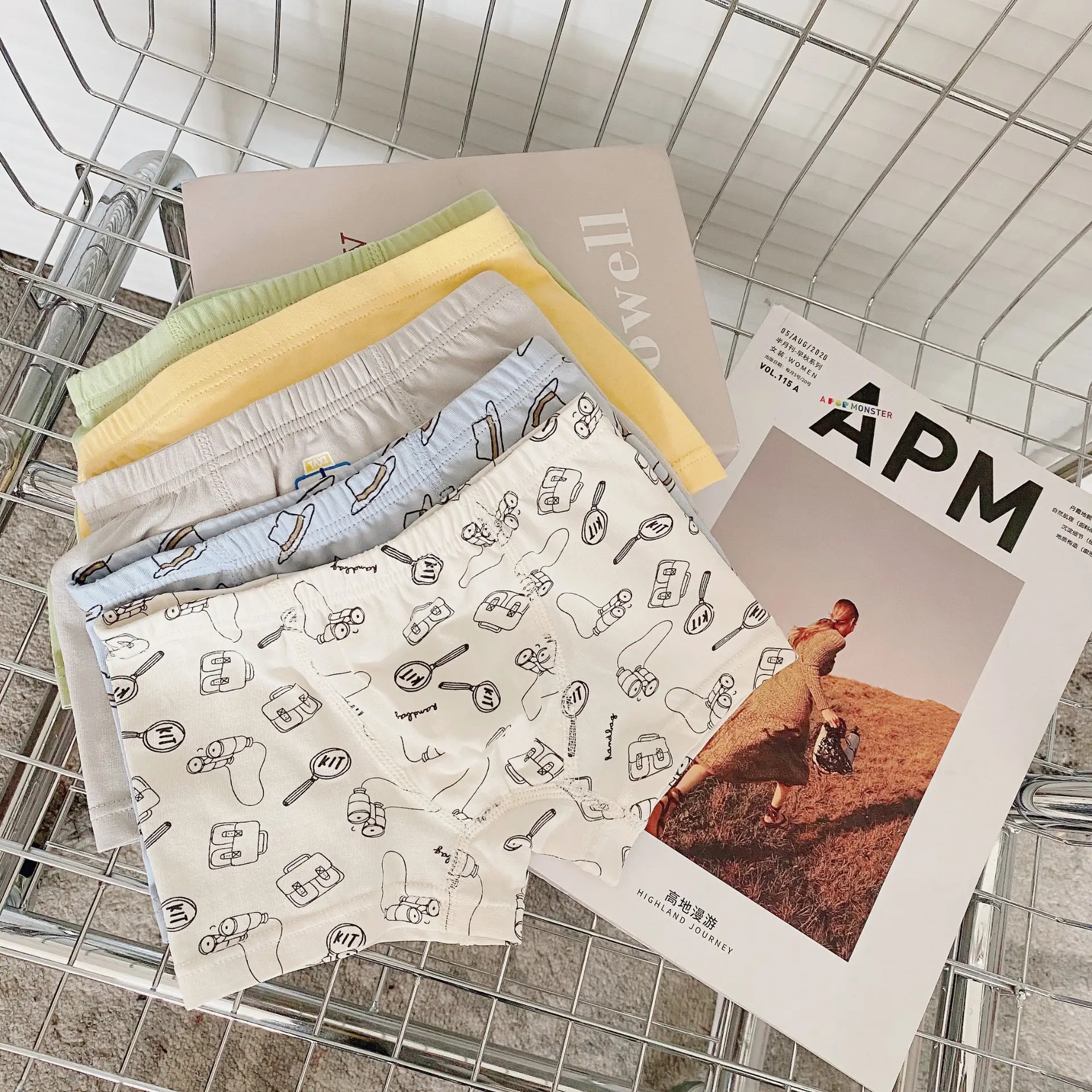 Mimo Boys Car Print Cotton Shorts 5 Sets - Image 4