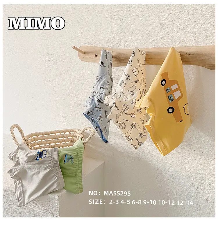 Mimo Boys Car Print Cotton Shorts 5 Sets — feature 1