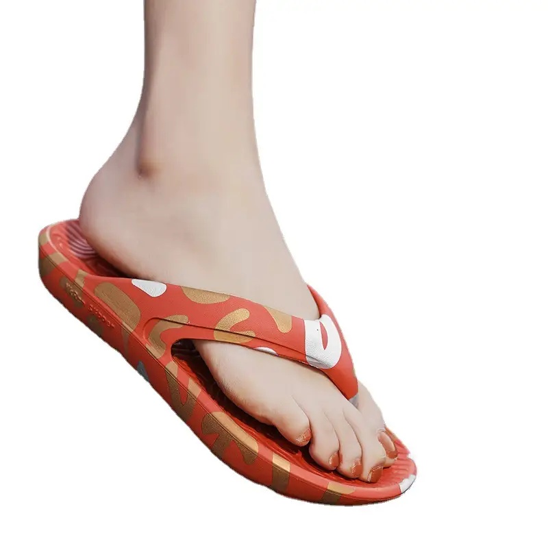 Orange Cross-Brand Beach Slippers Large Size