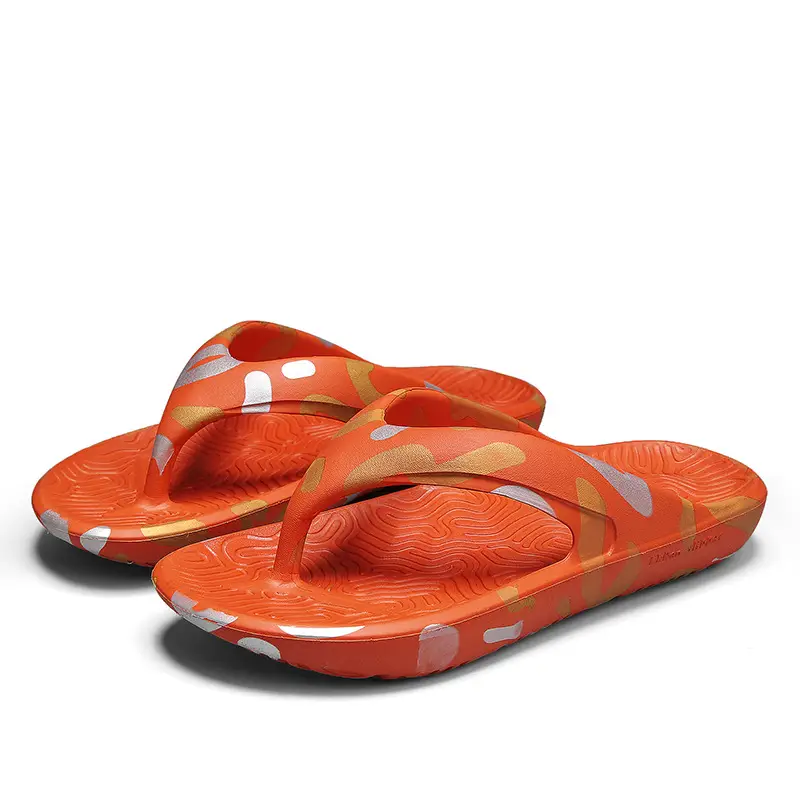 Orange Cross-Brand Beach Slippers Large Size