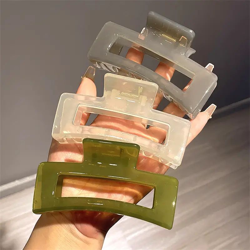 Korean Glossy Hair Clip Women Large Frosted Shark Clip - Image 20