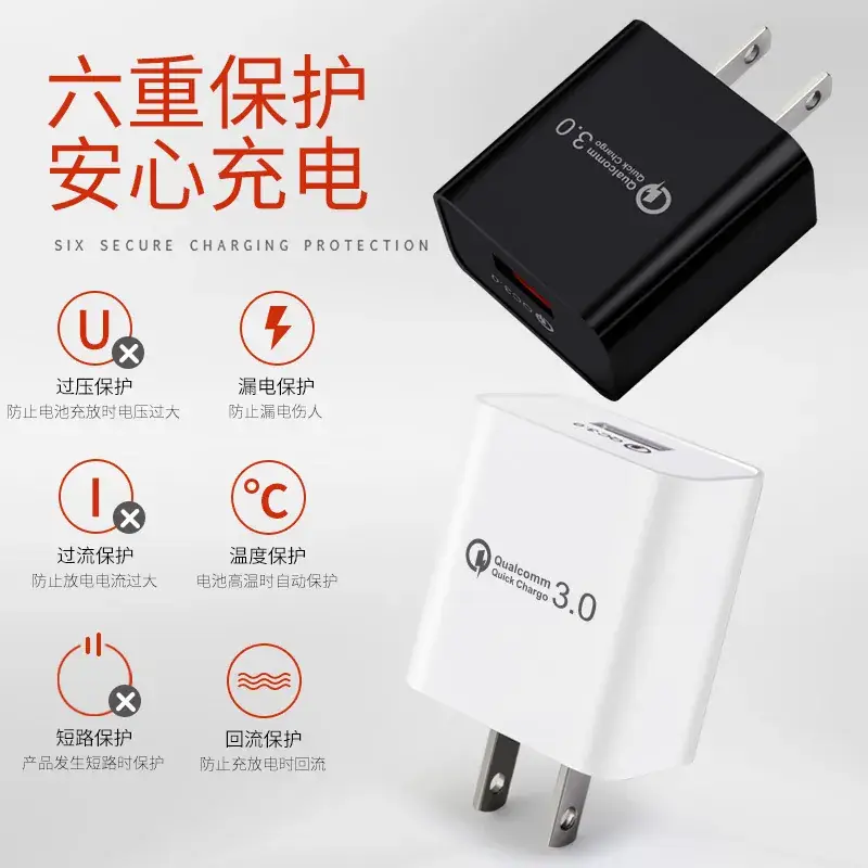 Fast QC3.0 USB Flash Charger for US & European Mobile Phones - Image 2