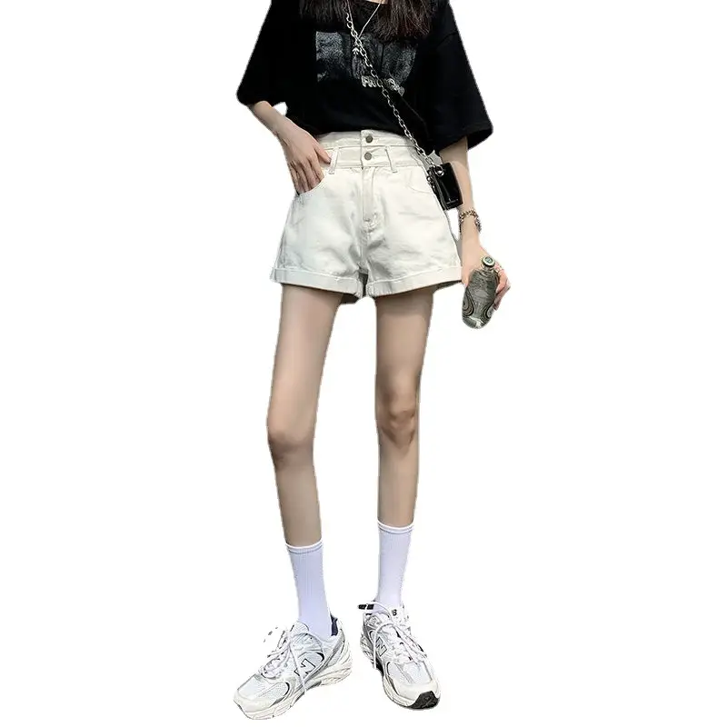 Women's Black Shorts with High Waist & Lace Trim - Image 9