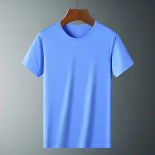 Men's Ice Silk Short Sleeve T-Shirt Light Blue Large — feature 5