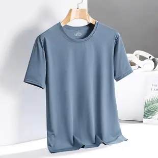 Men's Ice Silk Short Sleeve T-Shirt Light Blue Large — feature 7