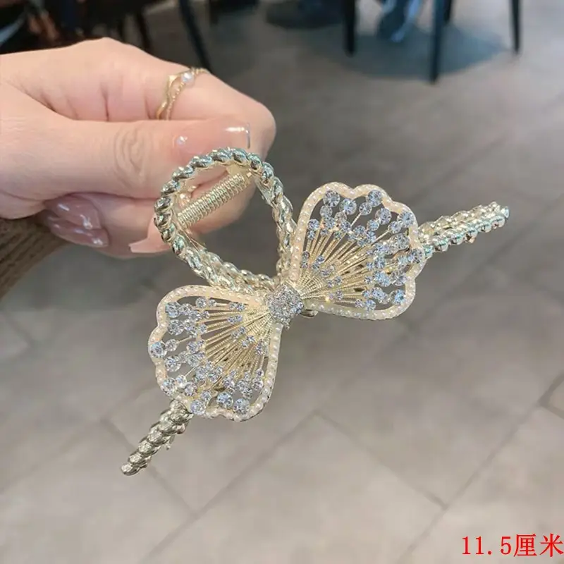 Elegant Butterfly Hairpin with Red Embellishments - Image 13