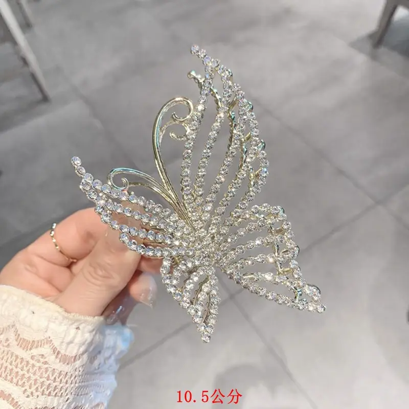 Elegant Butterfly Hairpin with Red Embellishments - Image 16
