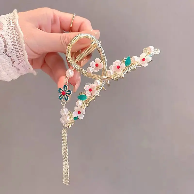 Elegant Butterfly Hairpin with Red Embellishments - Image 29