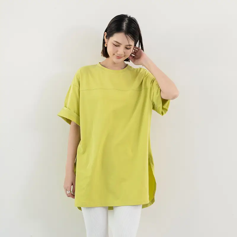 Japanese Cotton Pullover T-Shirt Grey Loose Fit - Image 5