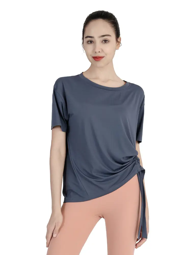 Women Grey T-Shirt Shorts Set Spring Summer 2022 - Image 10