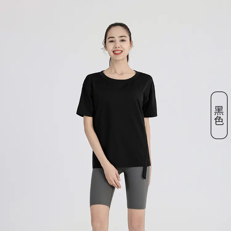 Women Grey T-Shirt Shorts Set Spring Summer 2022 - Image 2