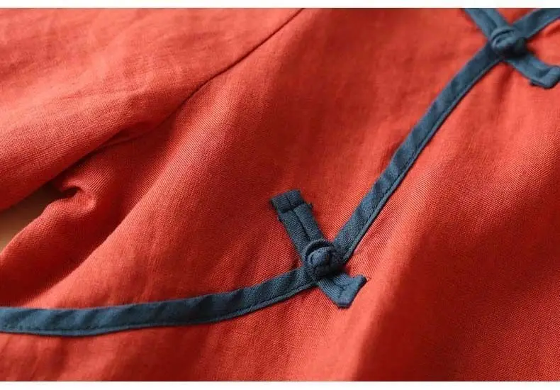 Women Chinese Style Oblique Blouse with Embroidery — feature 10