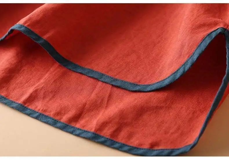 Women Chinese Style Oblique Blouse with Embroidery — feature 14