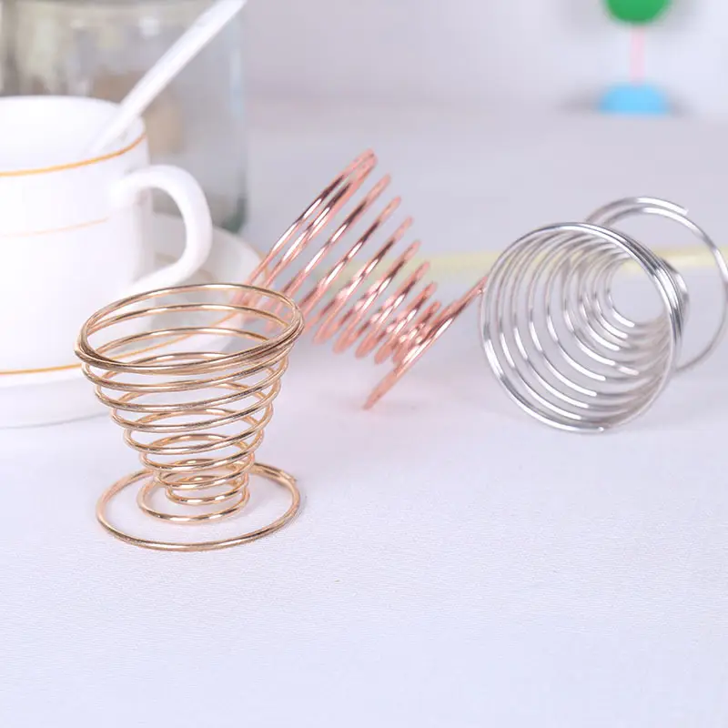 Rose Gold Spray Cup Storage Rack for Makeup Tools - Image 2