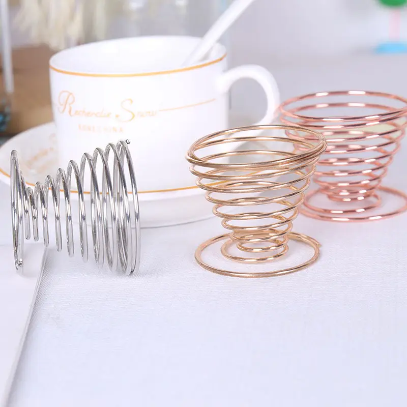 Rose Gold Spray Cup Storage Rack for Makeup Tools - Image 3