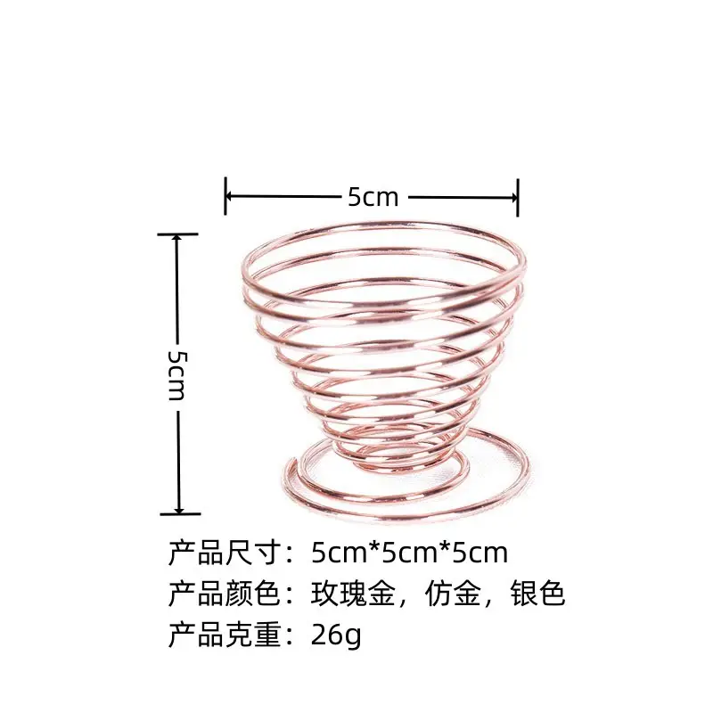 Rose Gold Spray Cup Storage Rack for Makeup Tools - Image 4
