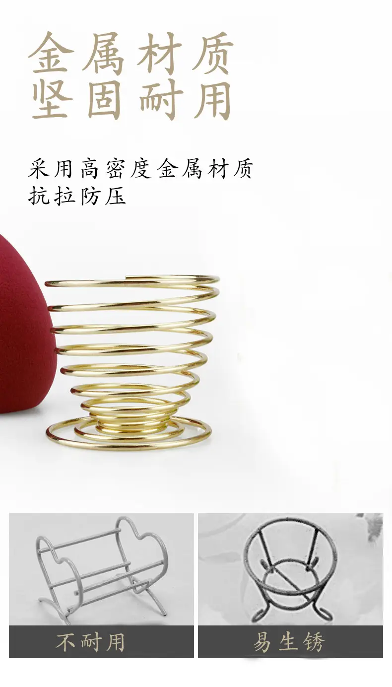 Rose Gold Spray Cup Storage Rack for Makeup Tools — feature 5