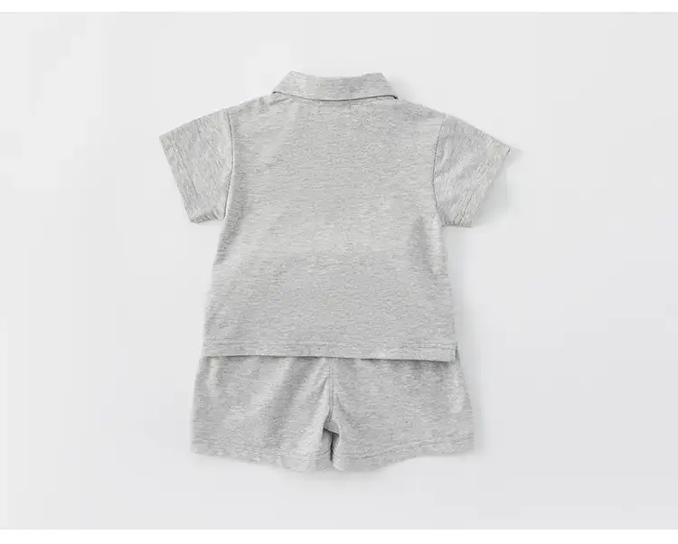Kids Boys Polo Shirt Shorts Set White Navy Summer — feature 28