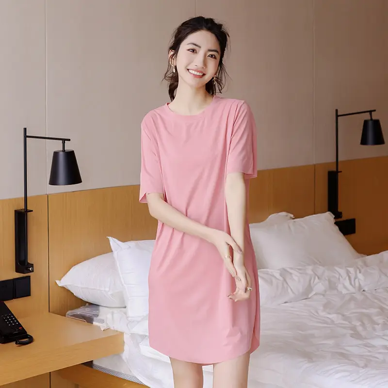 Women's Ice Silk Cool Skirt Dress Blue Summer Wear - Image 7