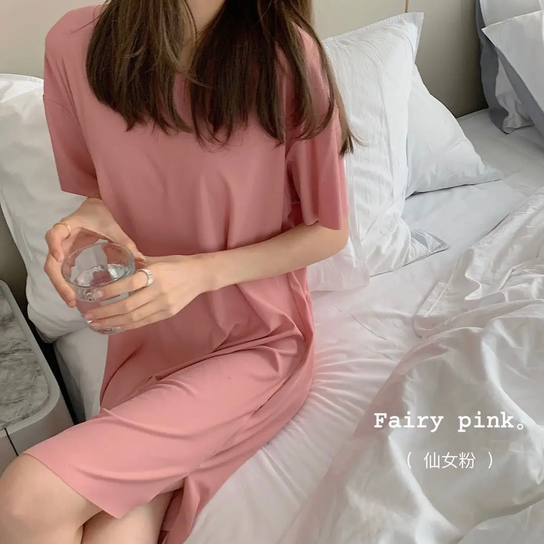 Women's Ice Silk Cool Skirt Dress Blue Summer Wear - Image 3