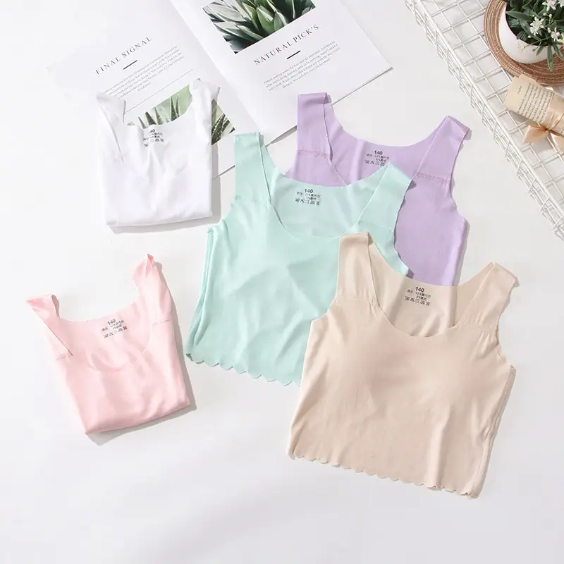 Traceless Girls Vest Underwear Purple Small - Image 14