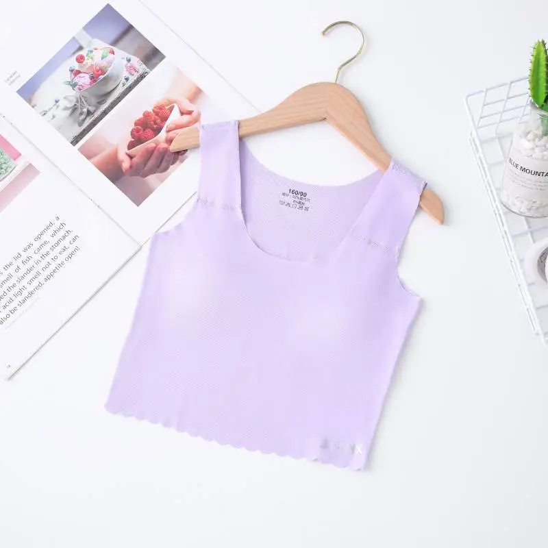 Traceless Girls Vest Underwear Purple Small - Image 9
