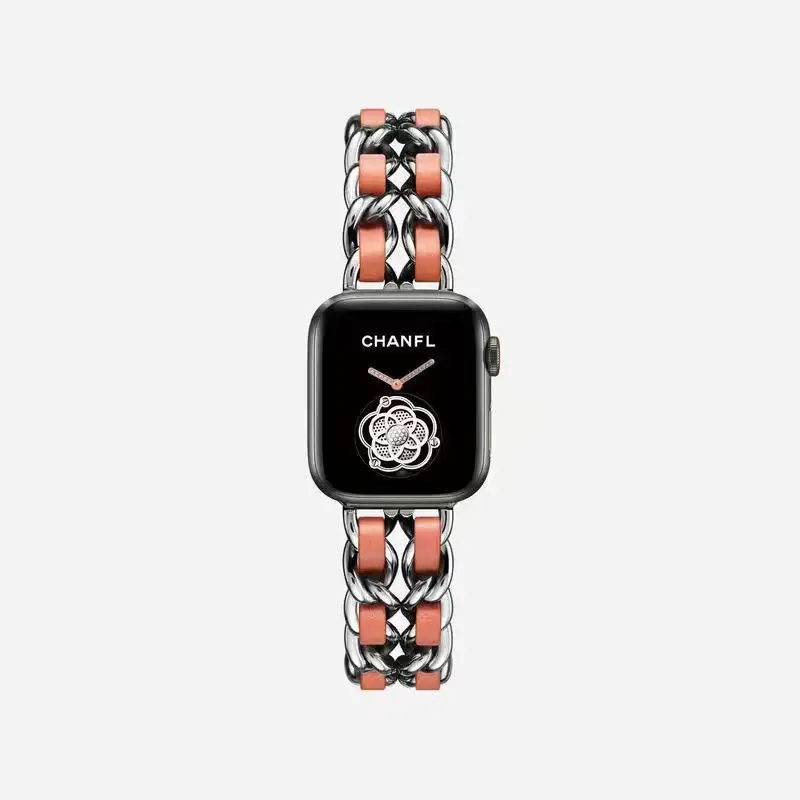 Suitable for Apple Watch Strap Small Fragrance Apple Watch345678910 Generation Metal Stainless Steel Denim Chain in Stock