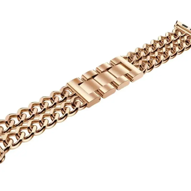 Suitable for Apple Watch Strap Small Fragrance Apple Watch345678910 Generation Metal Stainless Steel Denim Chain in Stock