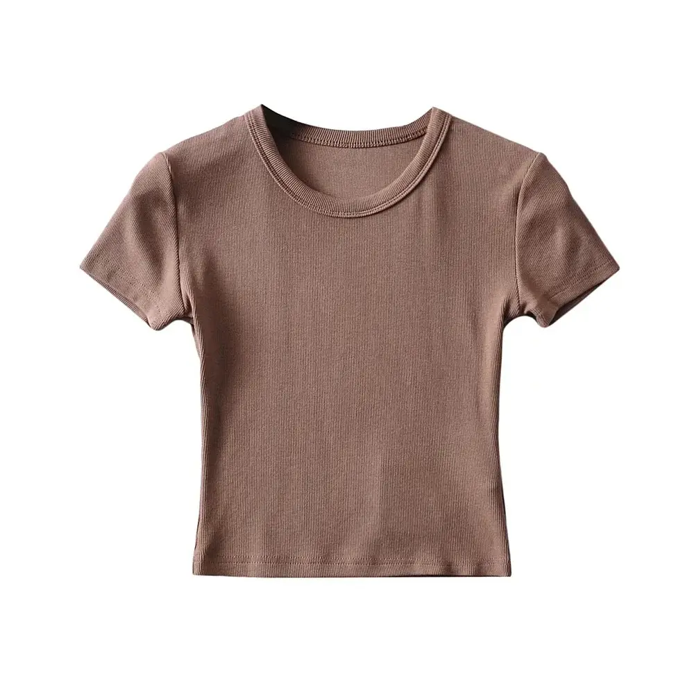 Women Light Green Slim Fit T-Shirt Short Sleeve