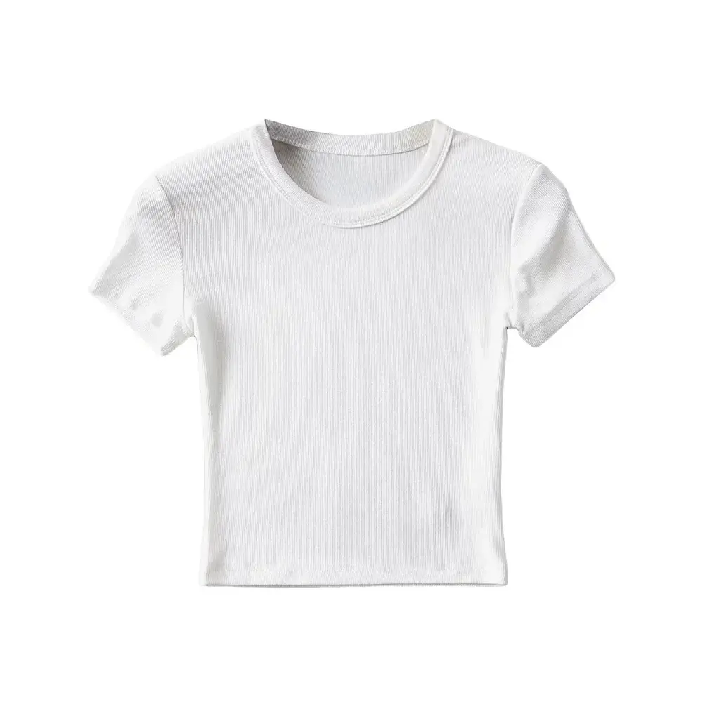 Women Light Green Slim Fit T-Shirt Short Sleeve