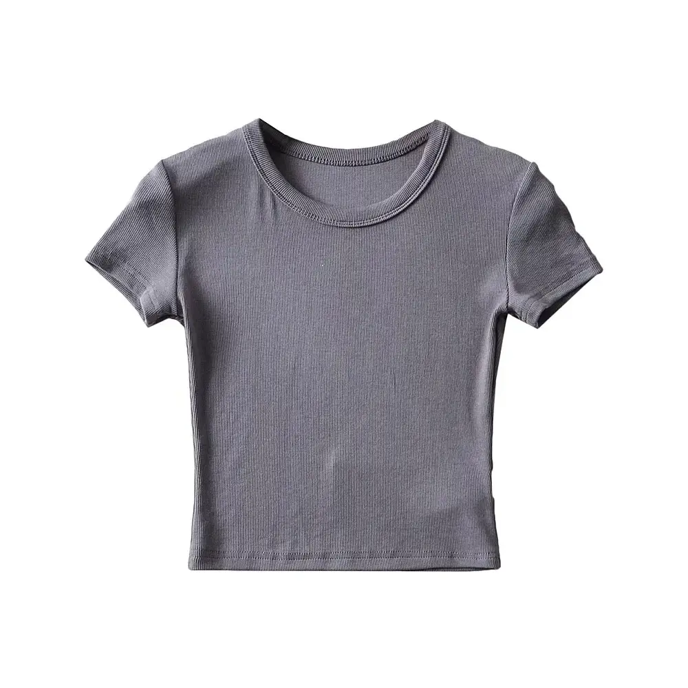 Women Light Green Slim Fit T-Shirt Short Sleeve