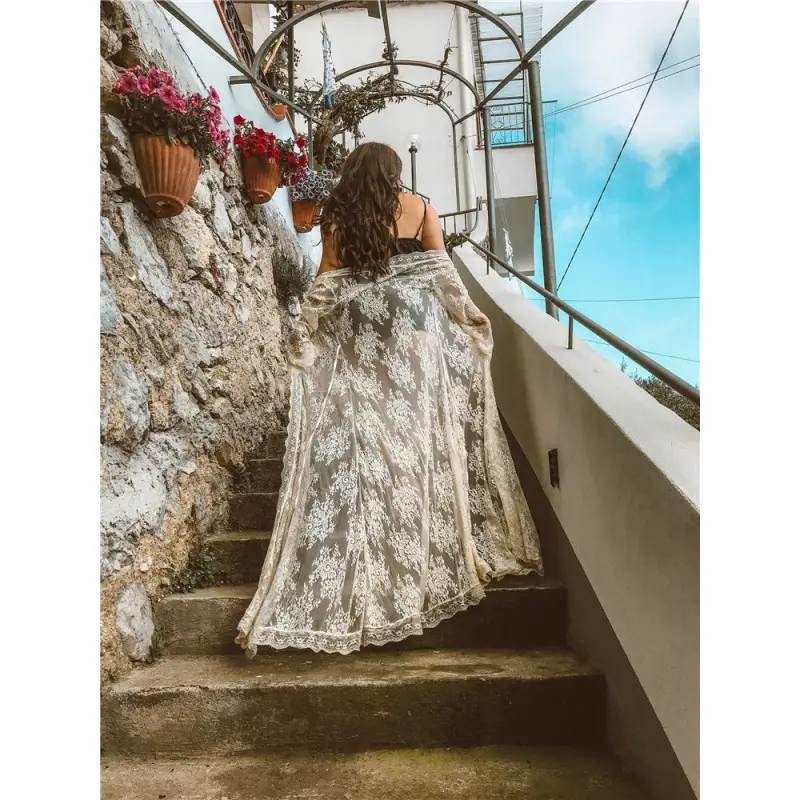 2025 Lace Sun-Proof Loose Beach Cardigan Long Skirt - Image 2
