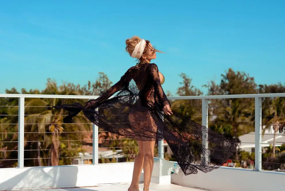 2025 Lace Sun-Proof Loose Beach Cardigan Long Skirt — feature 8