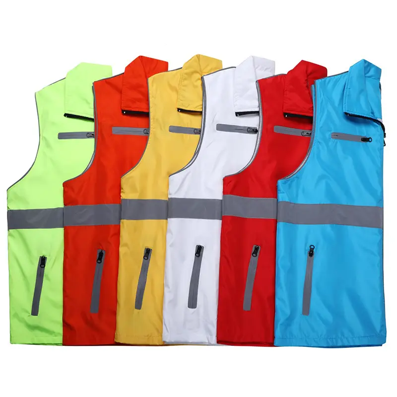 White Sleeveless Vest with Gray Stripes for Men