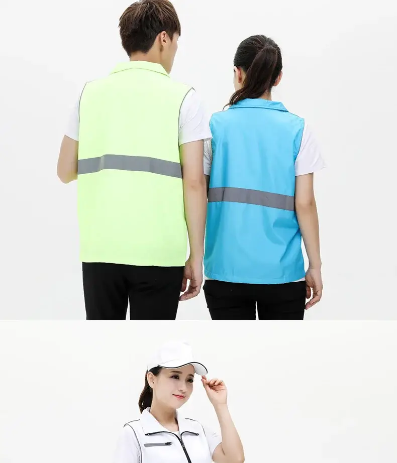 White Sleeveless Vest with Gray Stripes for Men — feature 14