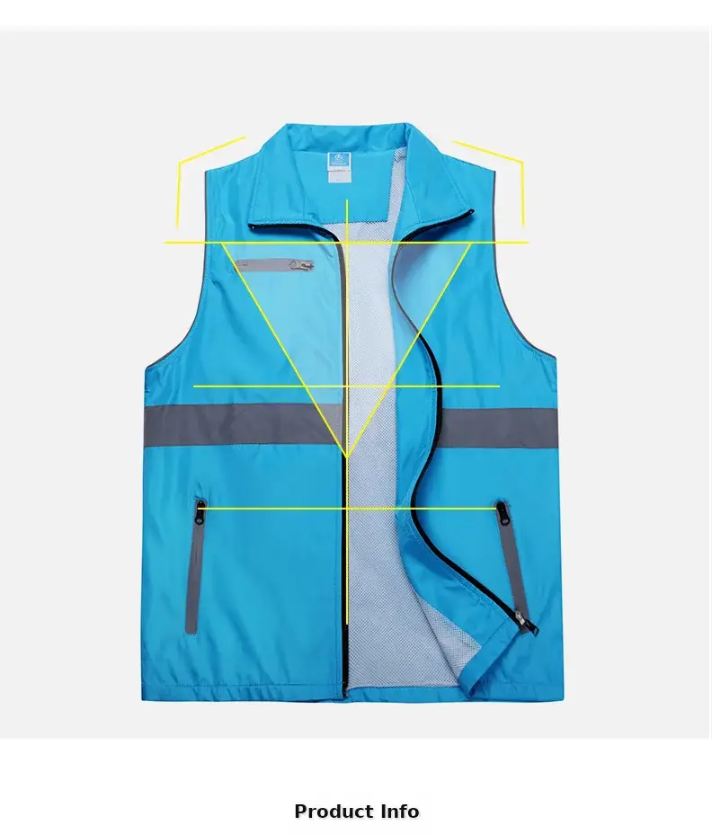 White Sleeveless Vest with Gray Stripes for Men — feature 8