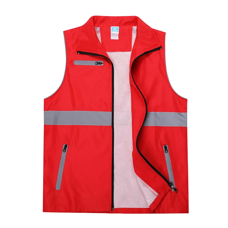 White Sleeveless Vest with Gray Stripes for Men