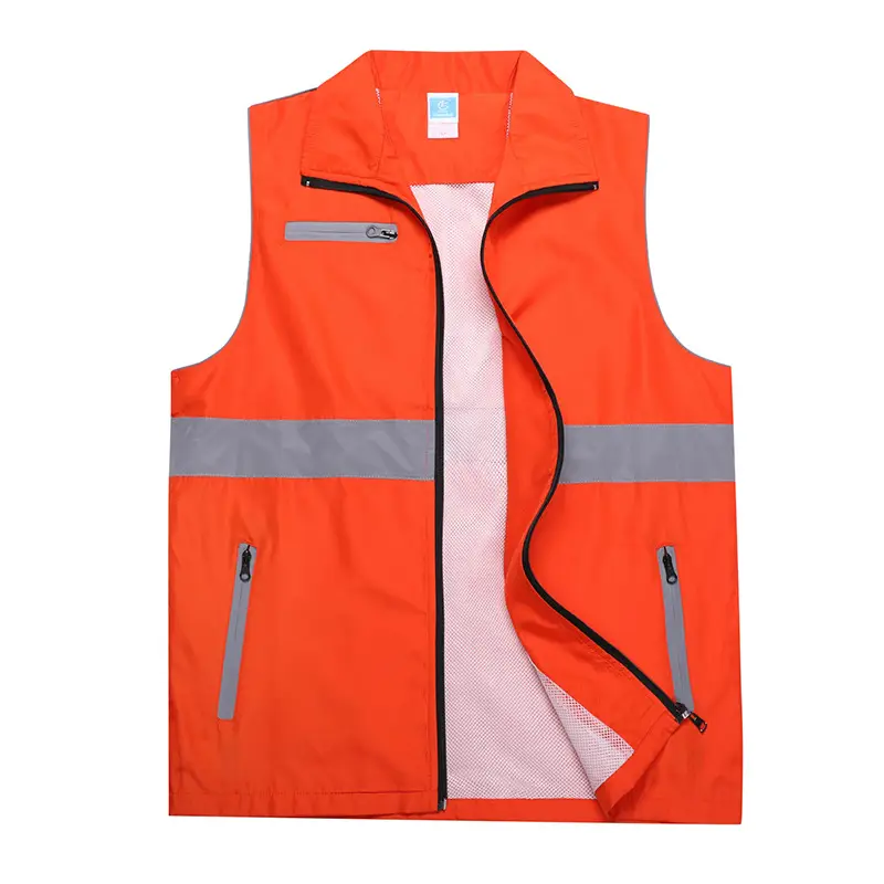 White Sleeveless Vest with Gray Stripes for Men