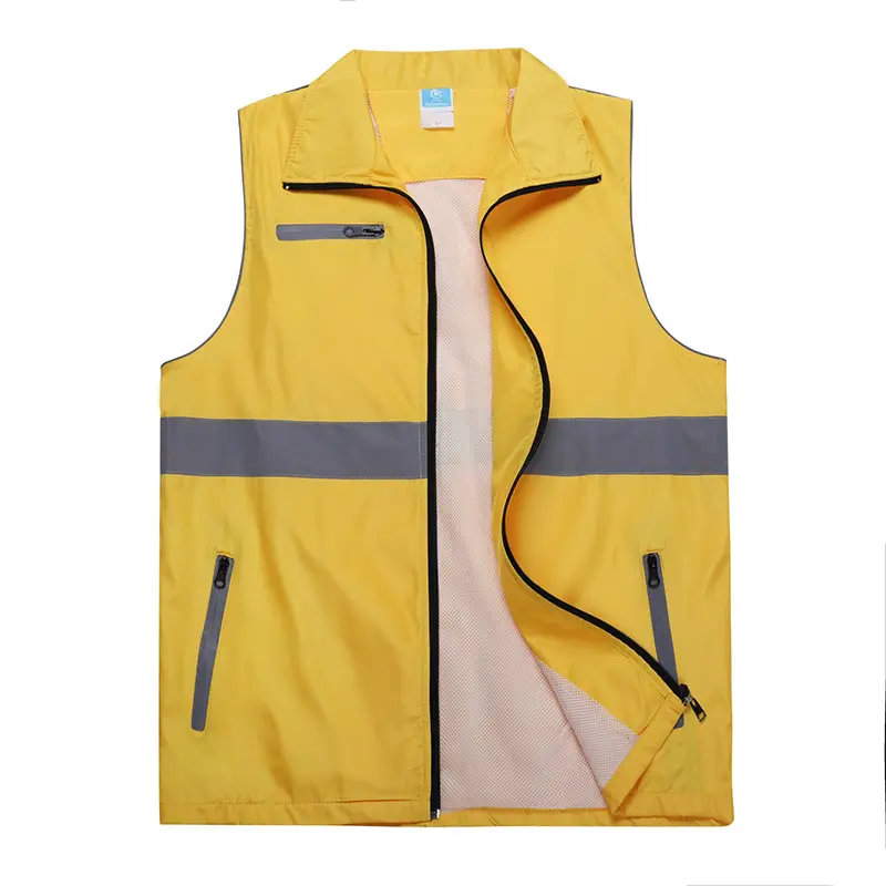 White Sleeveless Vest with Gray Stripes for Men