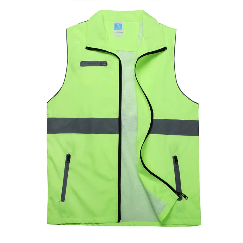 White Sleeveless Vest with Gray Stripes for Men