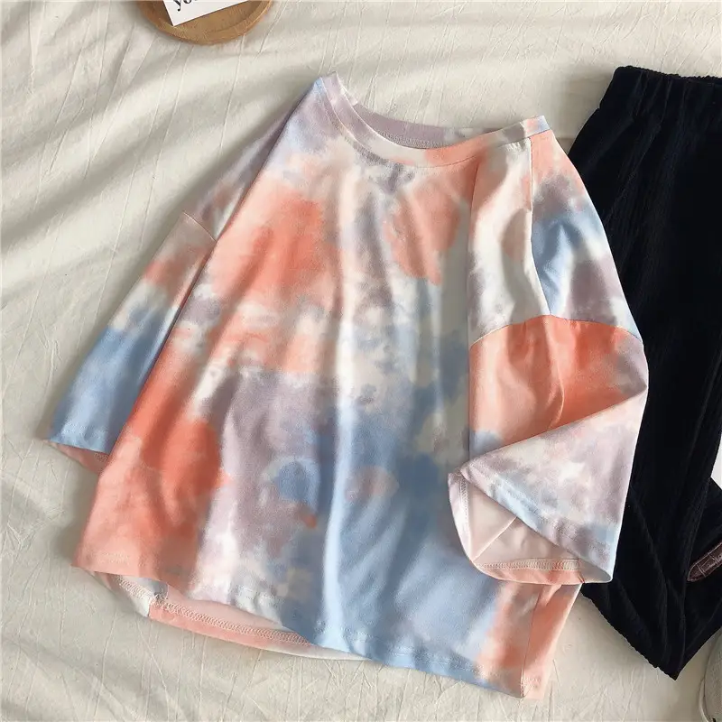 Thailand Hot-selling Tie-dye Short Sleeve T-shirt for Women - Image 4