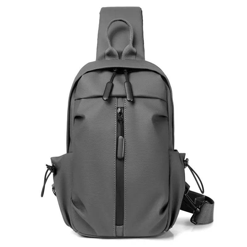 Men's Black Leather Crossbody Bag Large Capacity Travel Shoulder Bag - Image 3