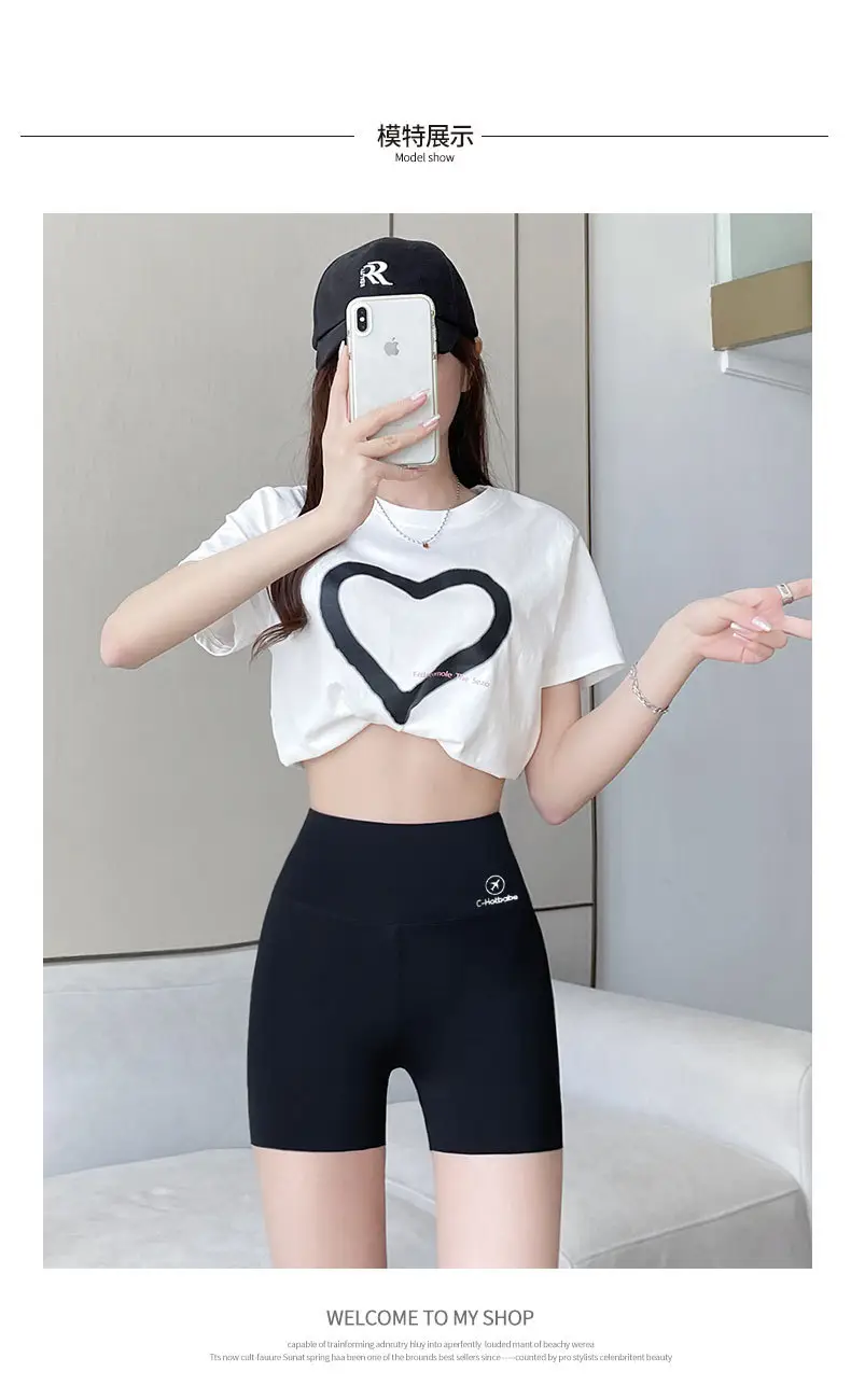 Women's Black Anti-Walking Belly Lifting Shorts — feature 17