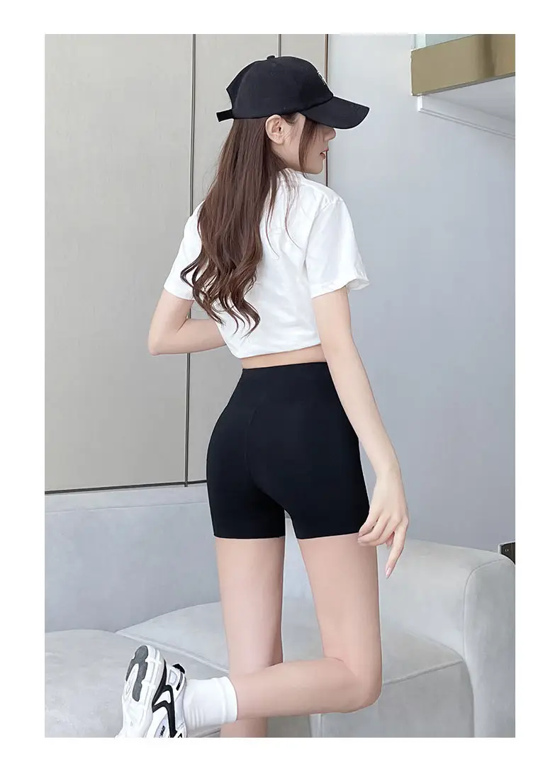 Women's Black Anti-Walking Belly Lifting Shorts — feature 18
