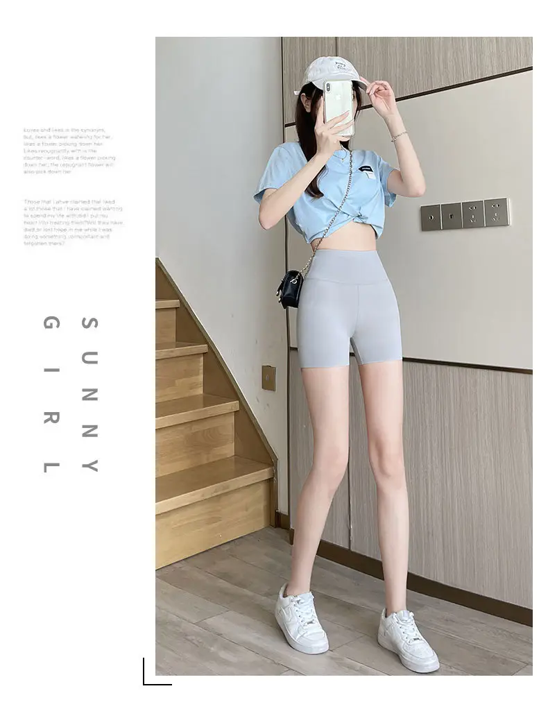 Women's Black Anti-Walking Belly Lifting Shorts — feature 28