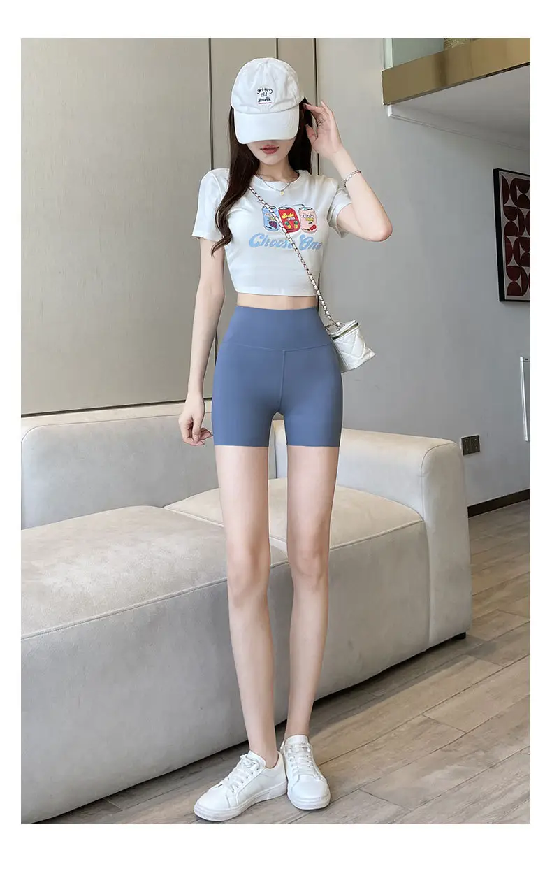 Women's Black Anti-Walking Belly Lifting Shorts — feature 30